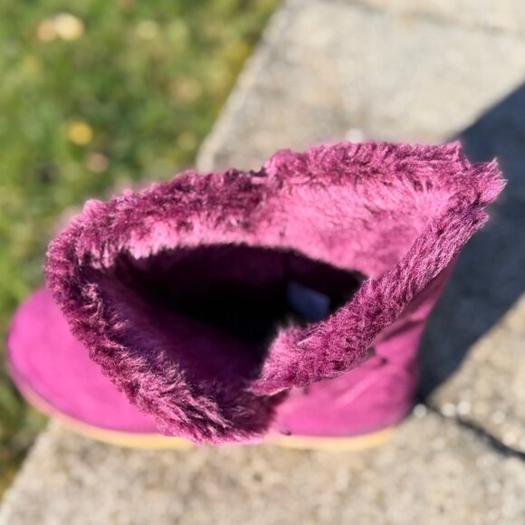 Like new! Cute Purple Faux Suede Calf-Height Boots - Size 9 - Picture 6 of 6